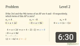 Solving for a and d of an AP